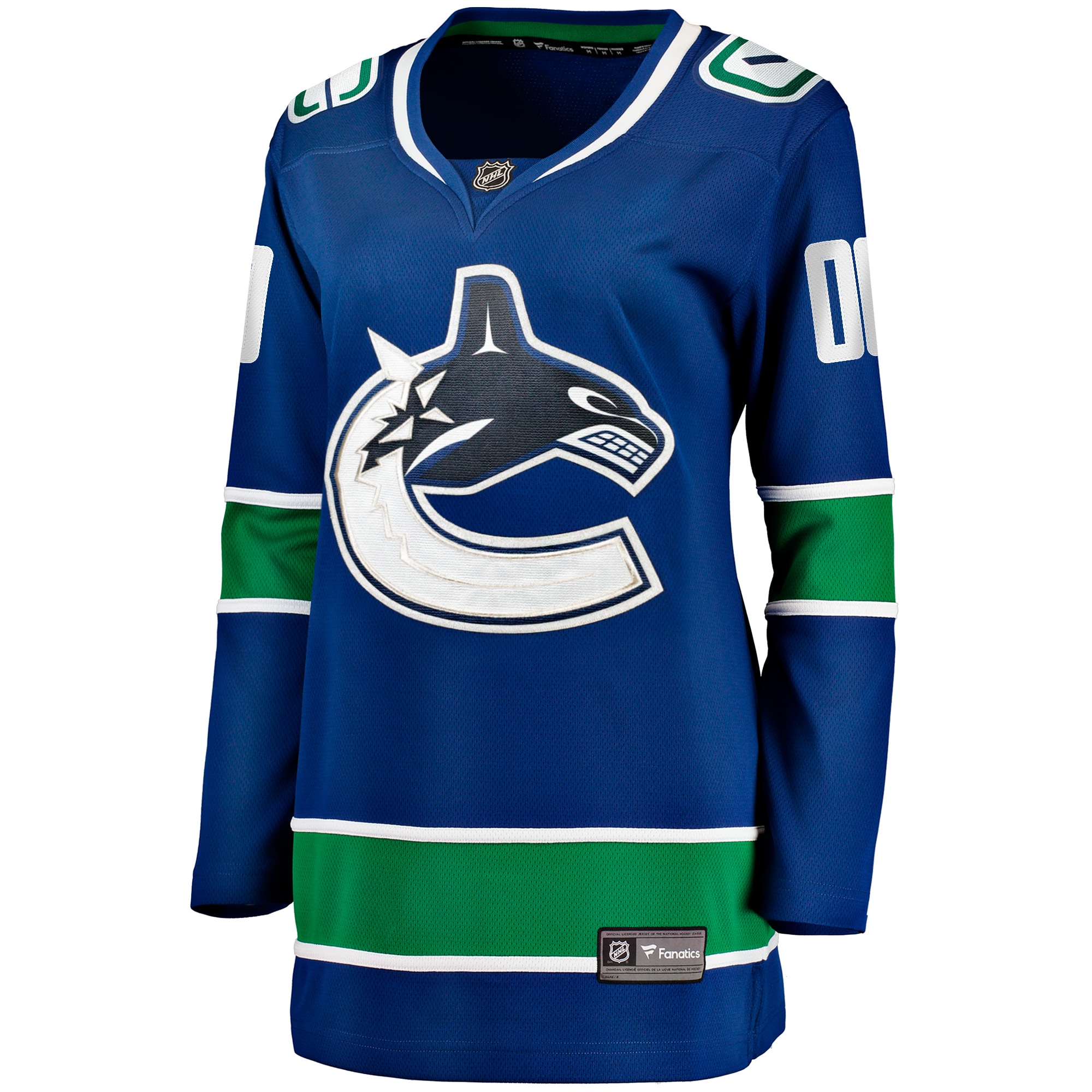 Vancouver Canucks Blue Breakaway Custom NHL Jersey Women's
