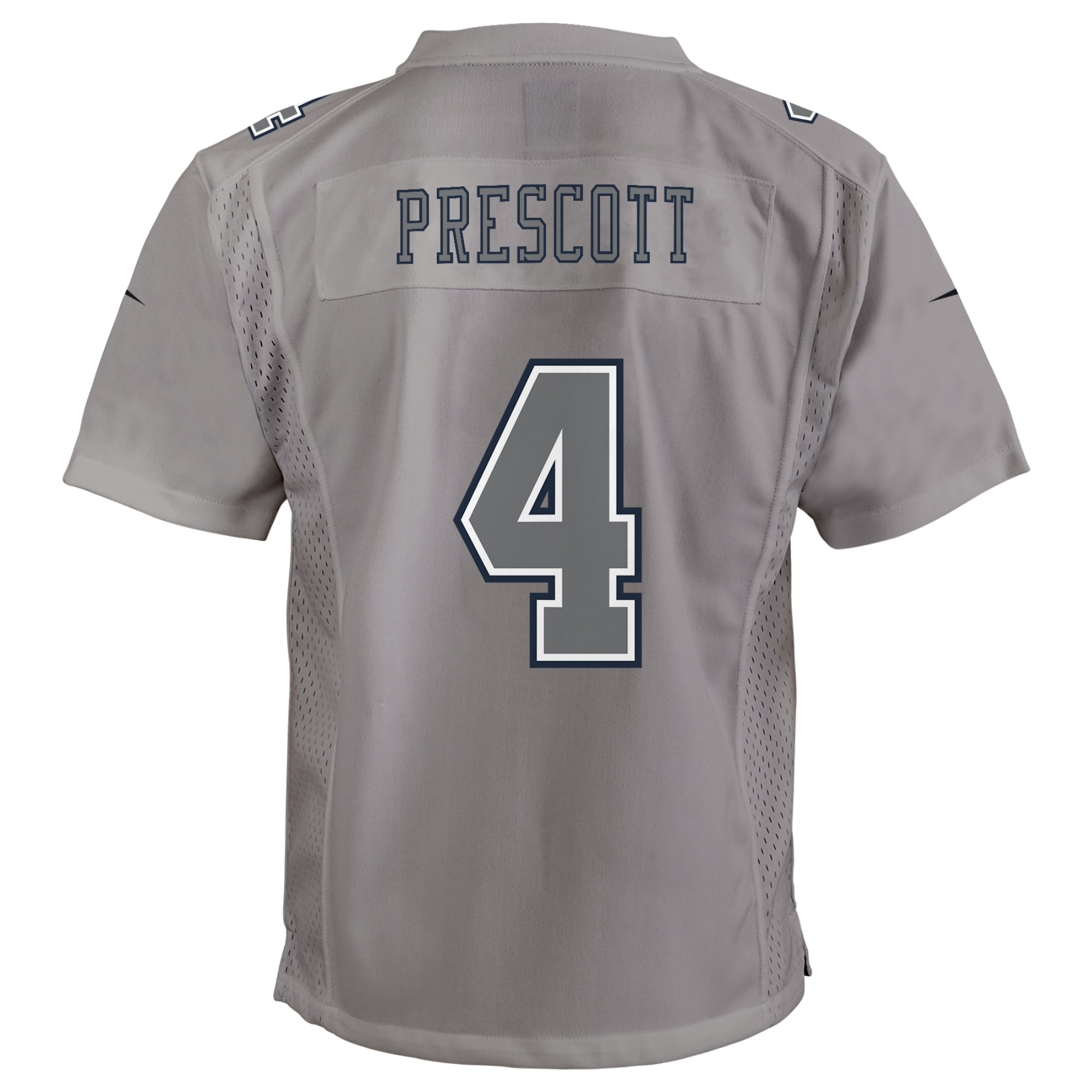Dallas Cowboys Dak Prescott Gray Atmosphere Game NFL Jersey Youth