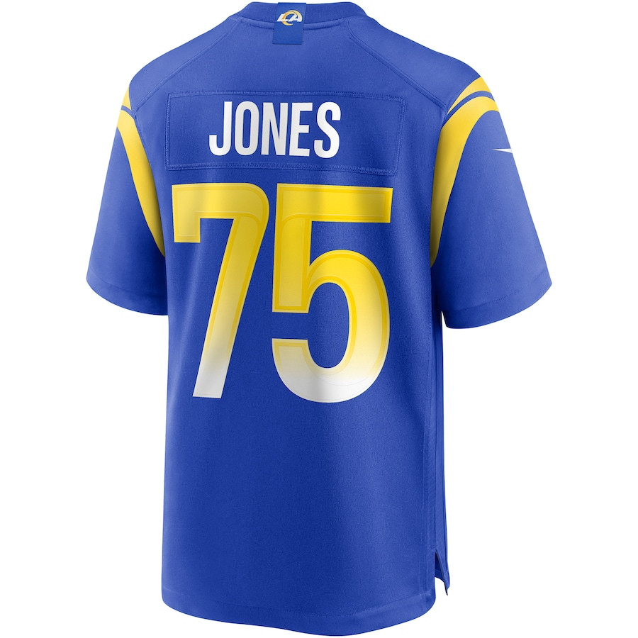 Deacon Jones 75 Los Angeles Rams Game Retired Royal NFL Jersey Men's