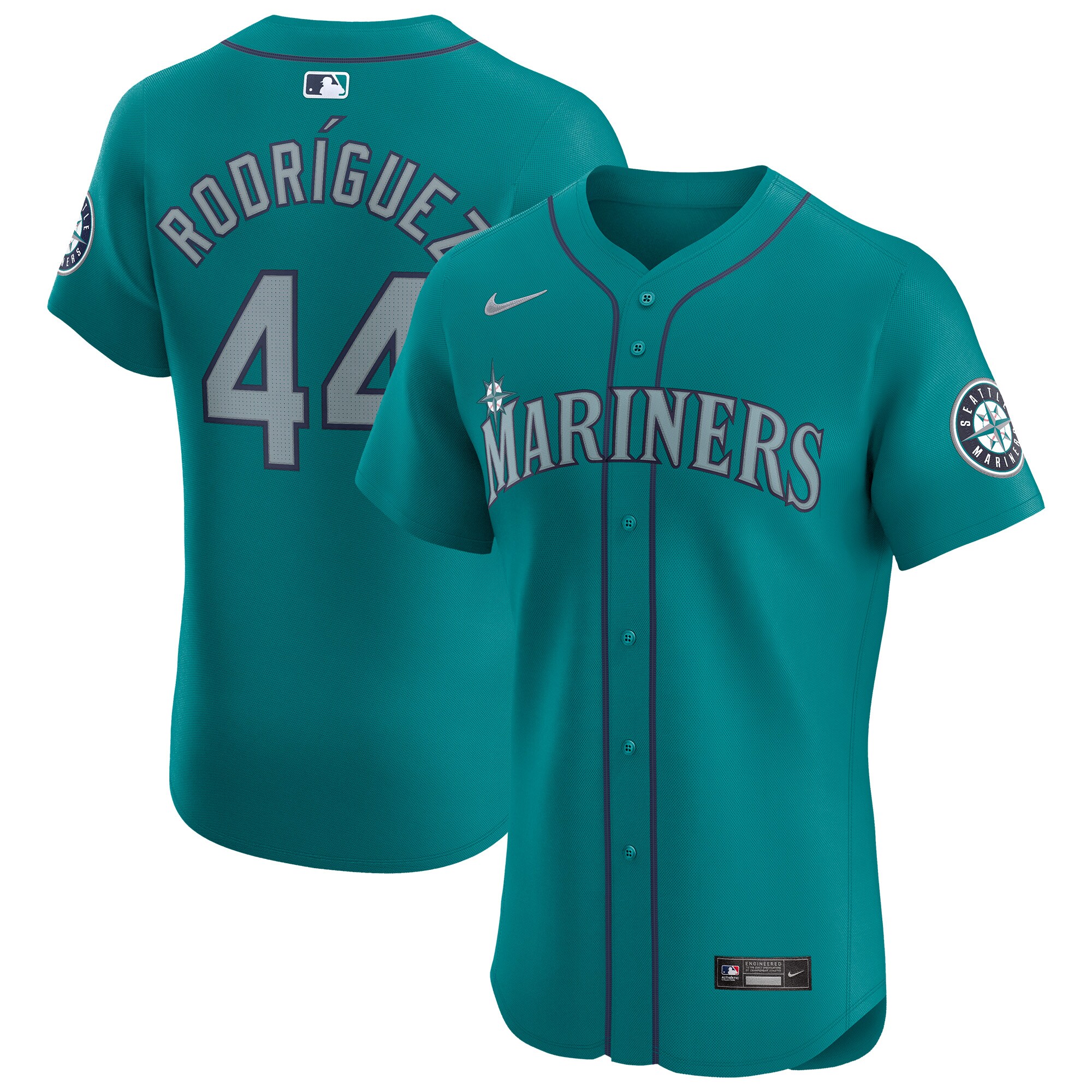 Seattle Mariners Julio Rodr?guez Aqua Alternate Elite Player MLB Jersey Men's