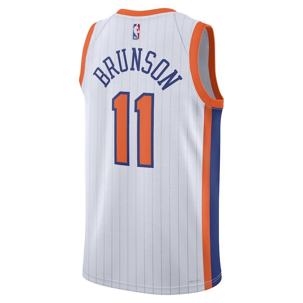 Jalen Brunson 11 New York Knicks Unisex 2024/25 Swingman Player City Editio White NBA Jersey Unisex