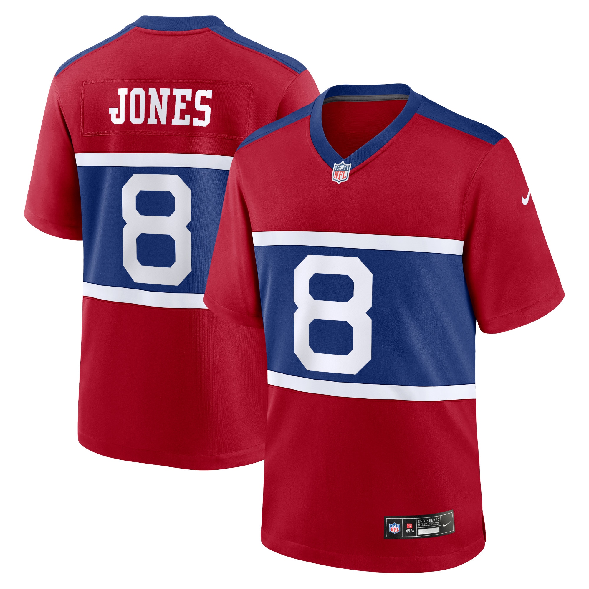 New York Giants Daniel Jones Century Red Alternate Player Game NFL Jersey Men's