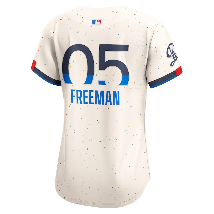Freddie Freeman 5 Los Angeles Dodgers 2024 World Series Champions City Connect Limited Player Cream MLB Jersey Women's