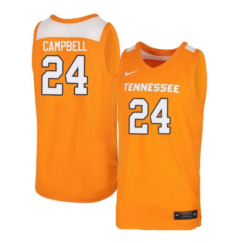 24 Lucas Campbell Orang White Elite Tennessee Volunteers NCAA Jersey Men's