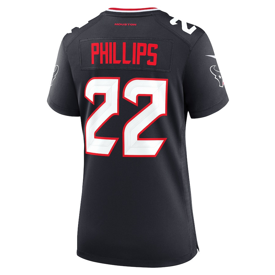 Jacob Phillips 22 Houston Texans Game Navy NFL Jersey Women's