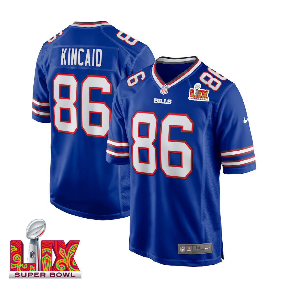 Dalton Kincaid #86 Buffalo Bills Super Bowl LIX Royal NFL Jersey Men's