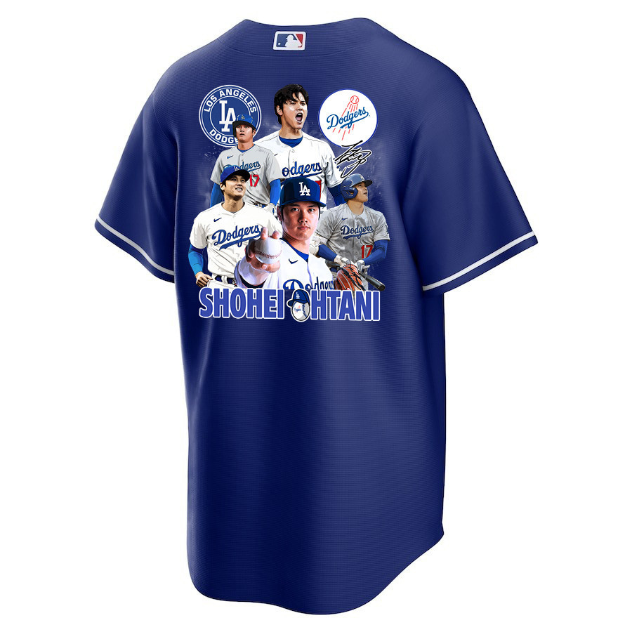 Shohei Ohtani 17 Los Angeles Dodgers Signed Sho King 2023 Alternate Royal MLB Jersey Men's