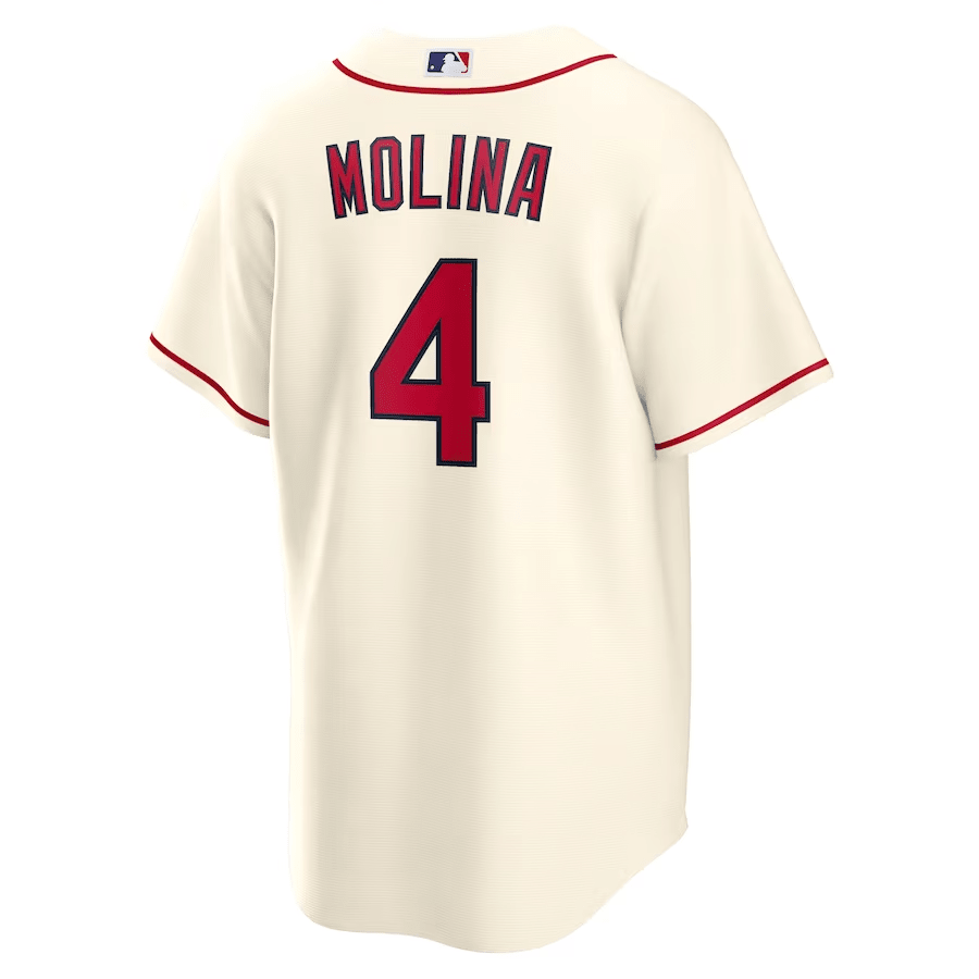Yadier Molina 4 St. Louis Cardinals Alternate Cream MLB Jersey Men's