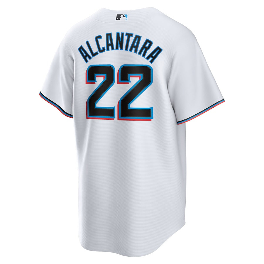 Sandy Alcantara 22 Miami Marlins White MLB Jersey Men's