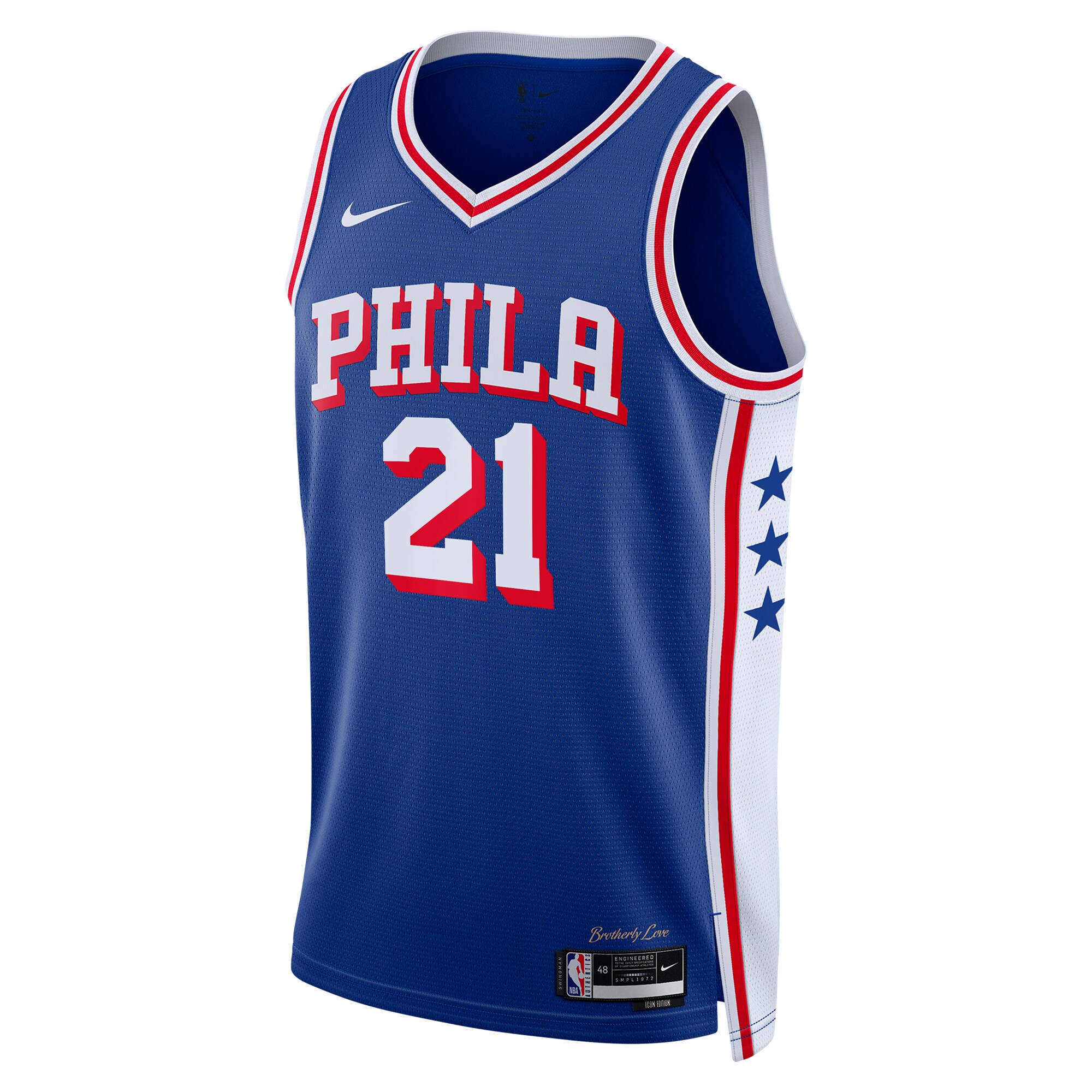 Philadelphia 76ers Icon Swingman Blanco Joel Embiid NBA Jersey Men's