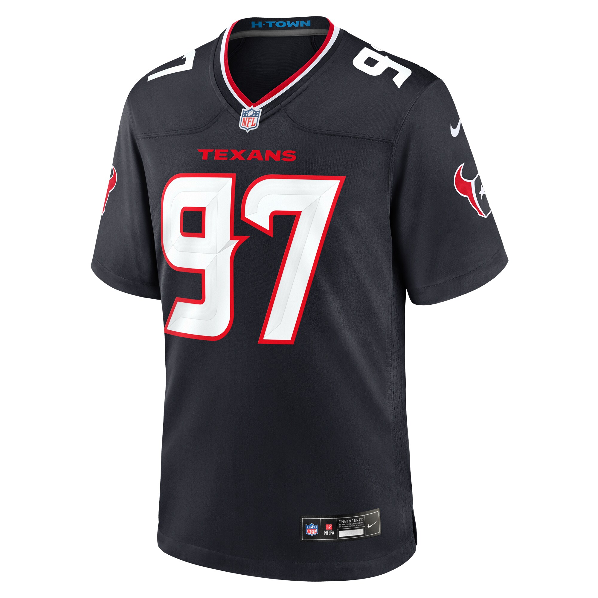 Houston Texans Mario Edwards Jr. Navy Team Game NFL Jersey Men's