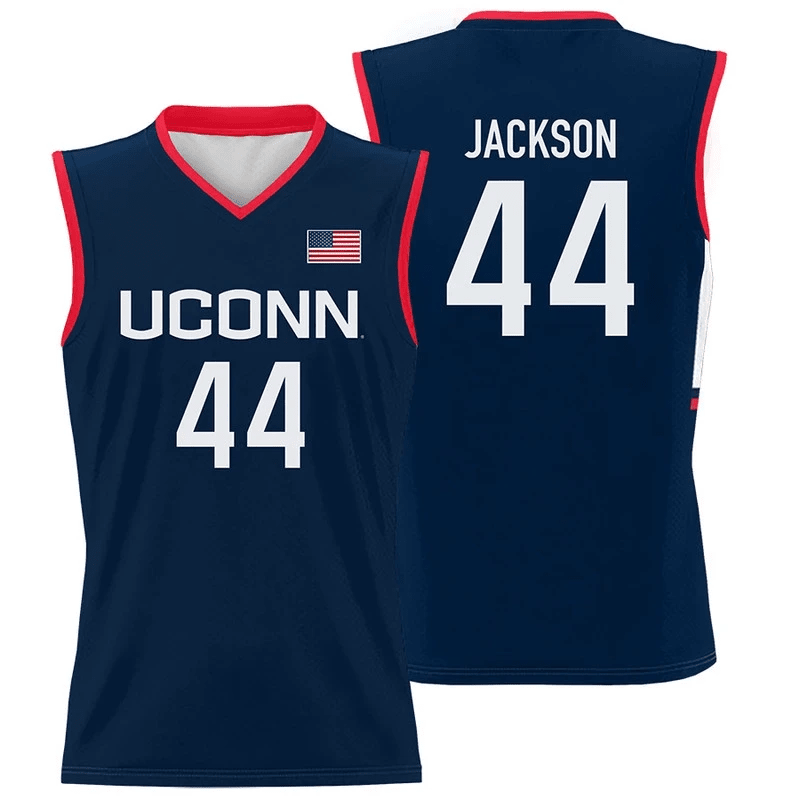 Andre Jackson Jr #44 UConn Huskies Navy NCAA Jersey Men's