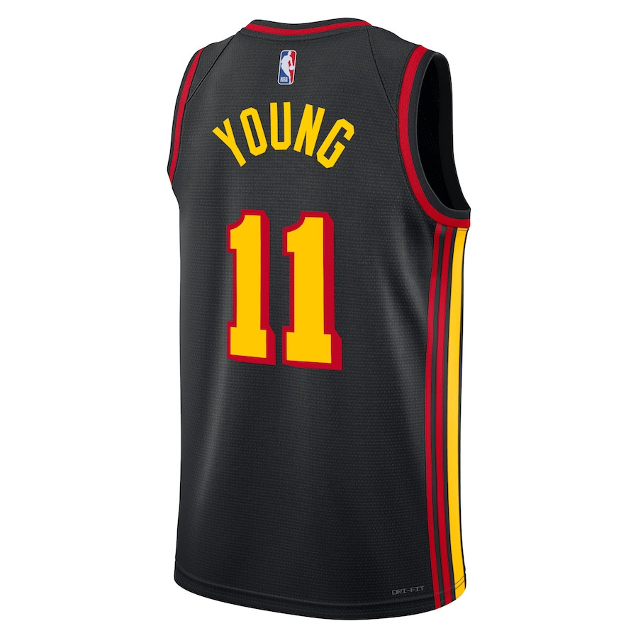 Trae Young 11 Atlanta Hawks Unisex Swingman Statement Edition Black NBA Jersey Unisex