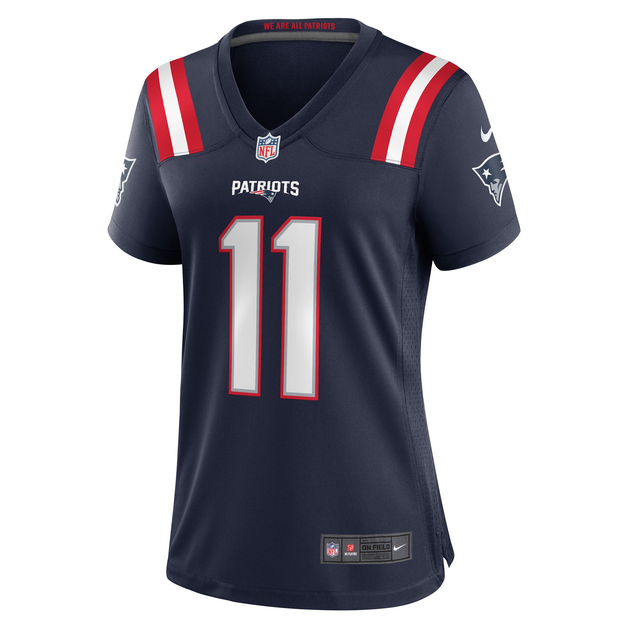 New England Patriots Tyquan Thornton Navy Game Player NFL Jersey Women's