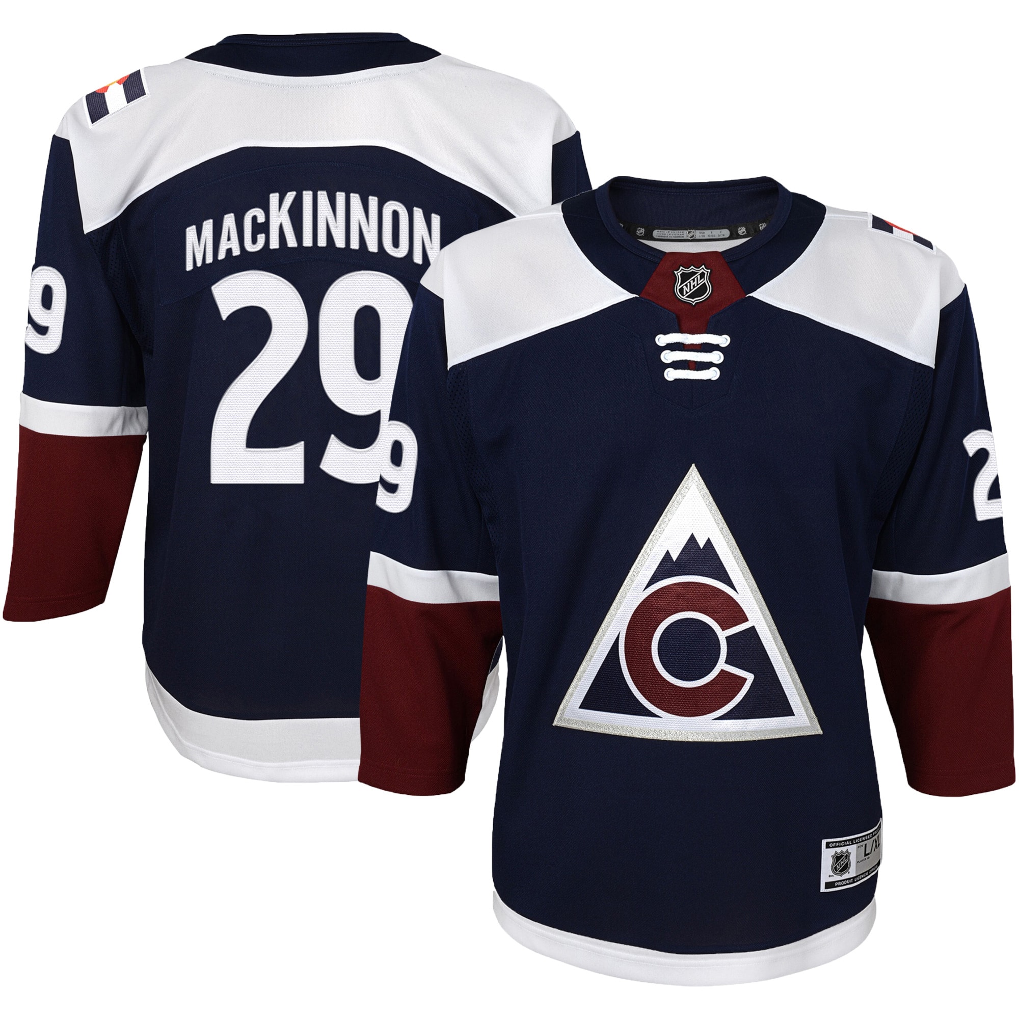 Colorado Avalanche Nathan MacKinnon Navy Alternate Premier Player NHL Jersey Youth