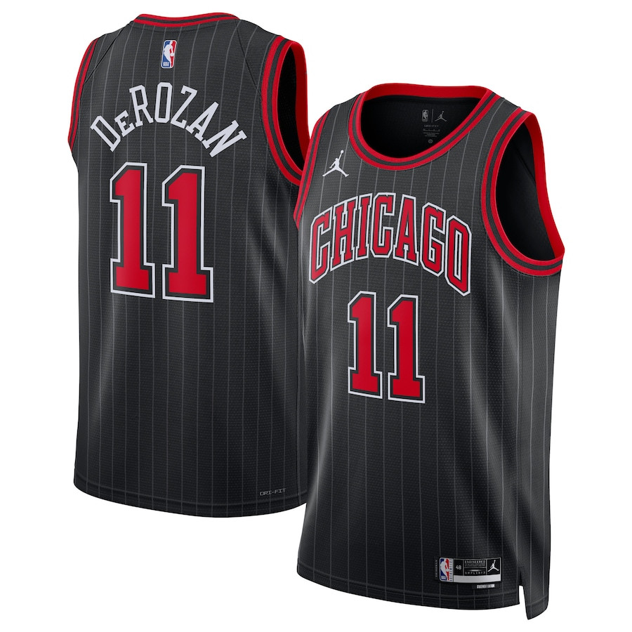 DeMar DeRozen 11 Chicago Bulls Unisex Swingman Statement Edition Black NBA Jersey Unisex