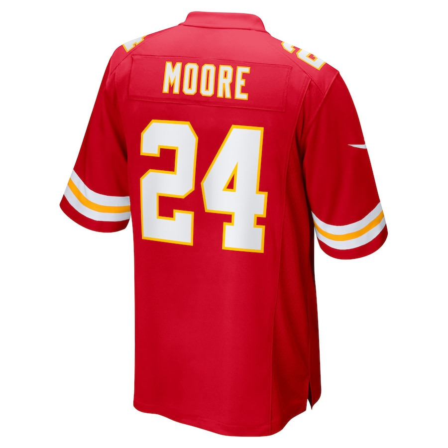 Skyy Moore #24 Kansas City Chiefs Super Bowl LIX Red NFL Jersey Youth