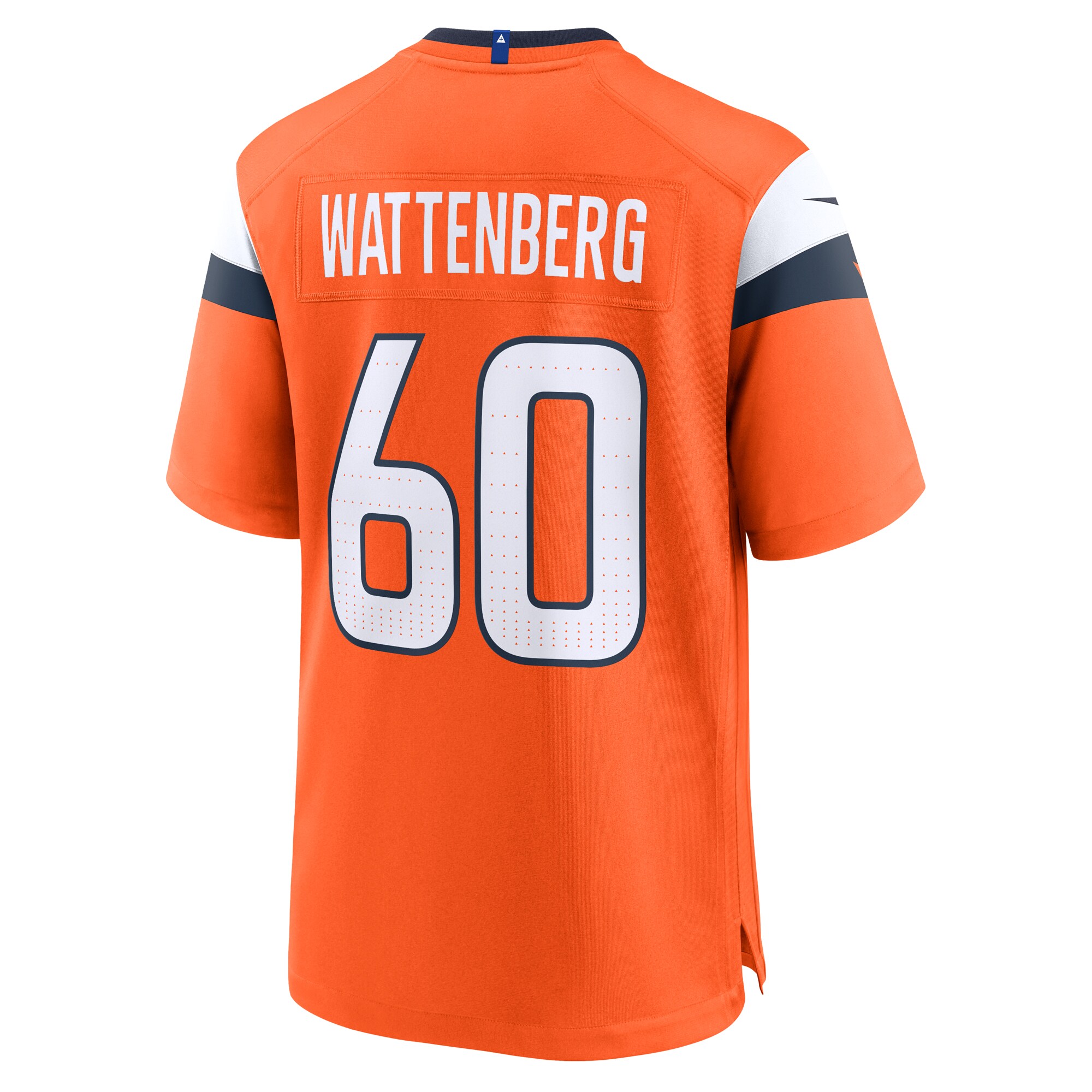 Denver Broncos Luke Wattenberg Orange Team Game NFL Jersey Men's