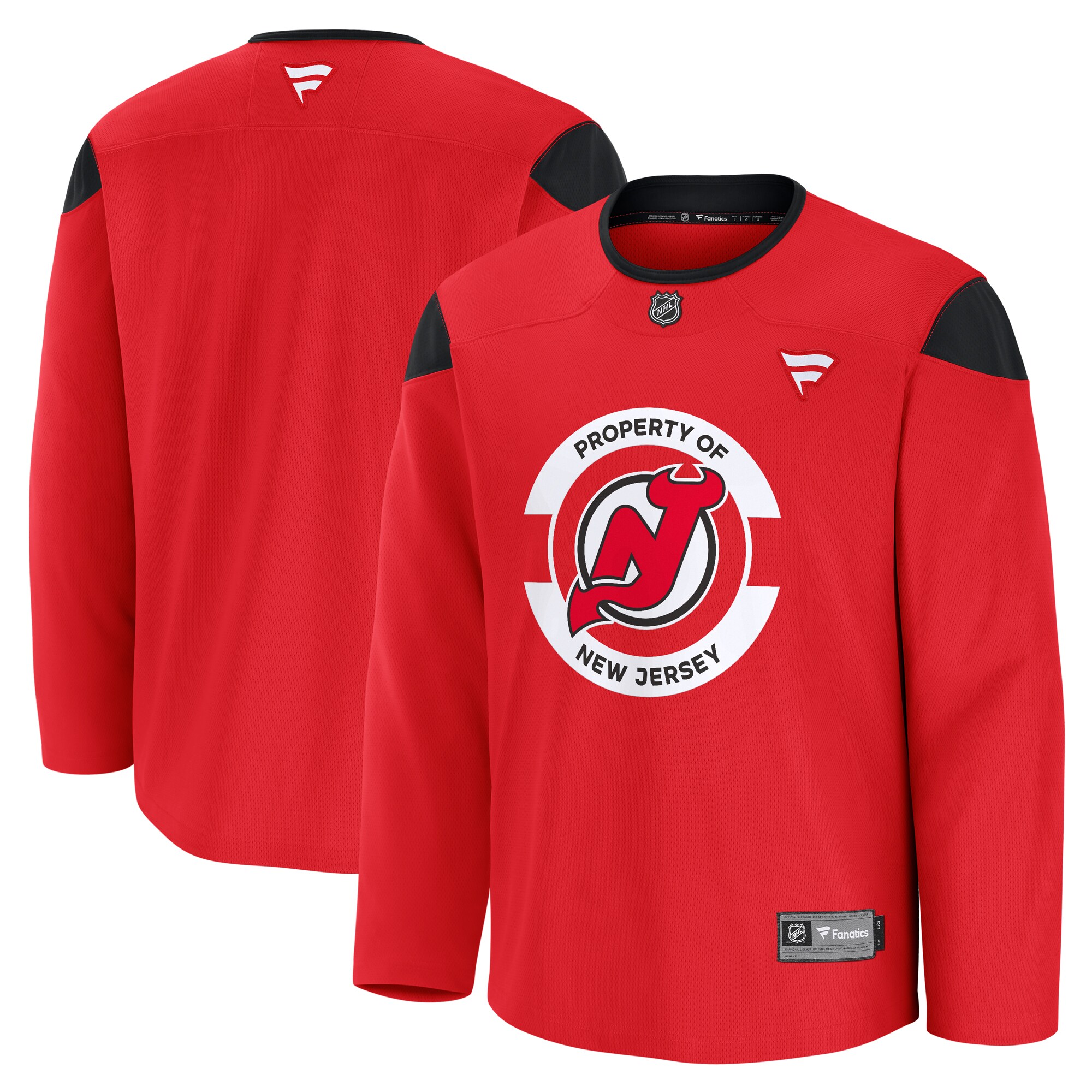 New Jersey Devils Red Team Practice NHL Jersey Men's