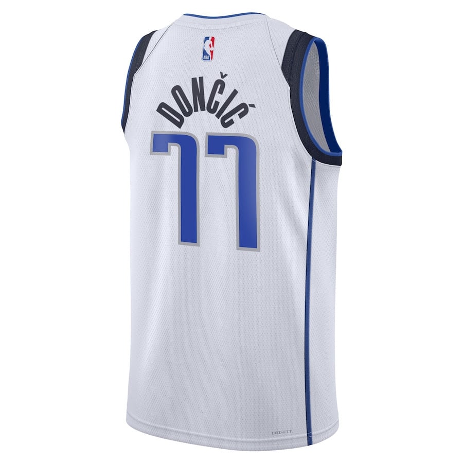 Luka Doncic 77 Dallas Mavericks Unisex Swingman Association Editio White NBA Jersey Unisex