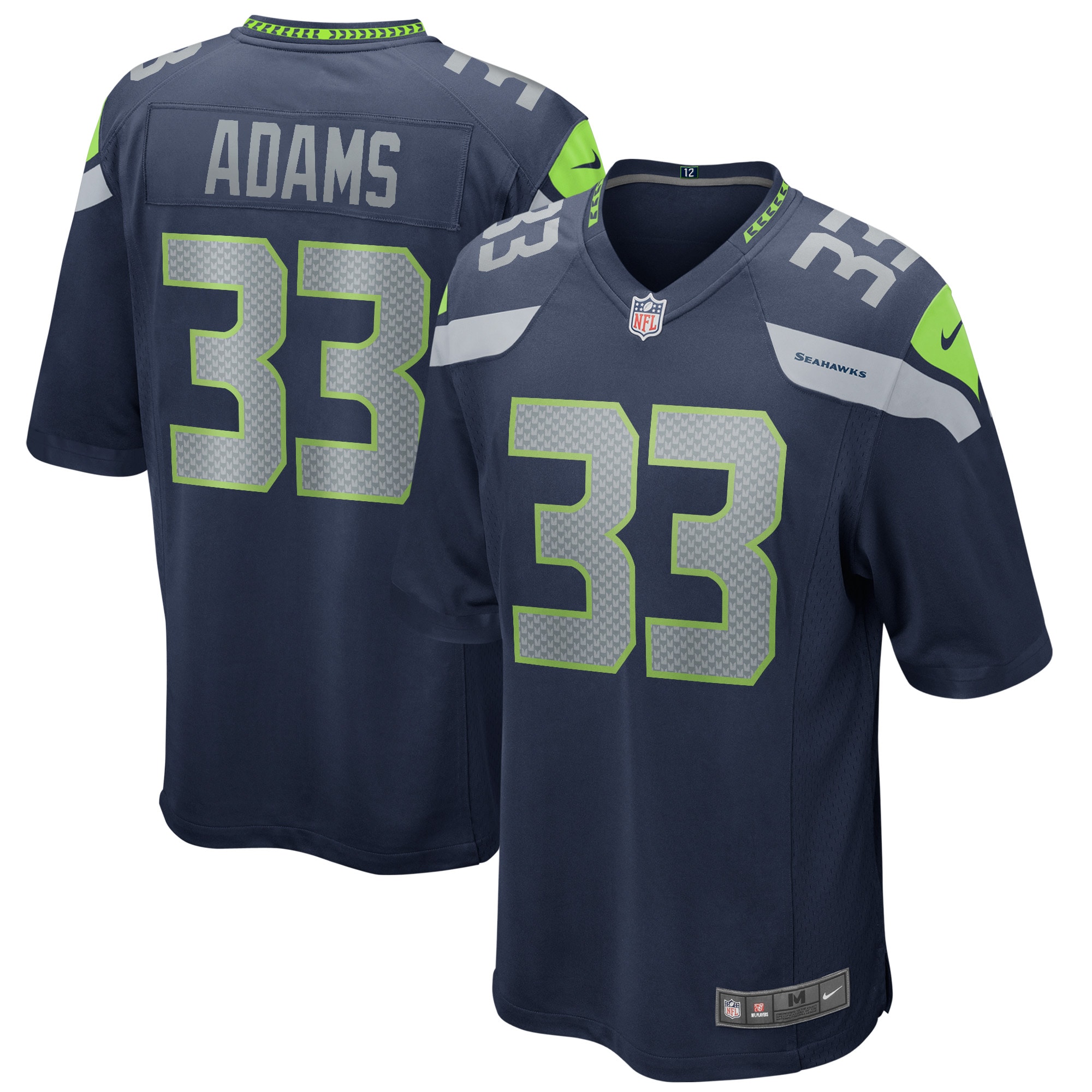 Seattle Seahawks Jamal Adams College Navy Game Player NFL Jersey Men's