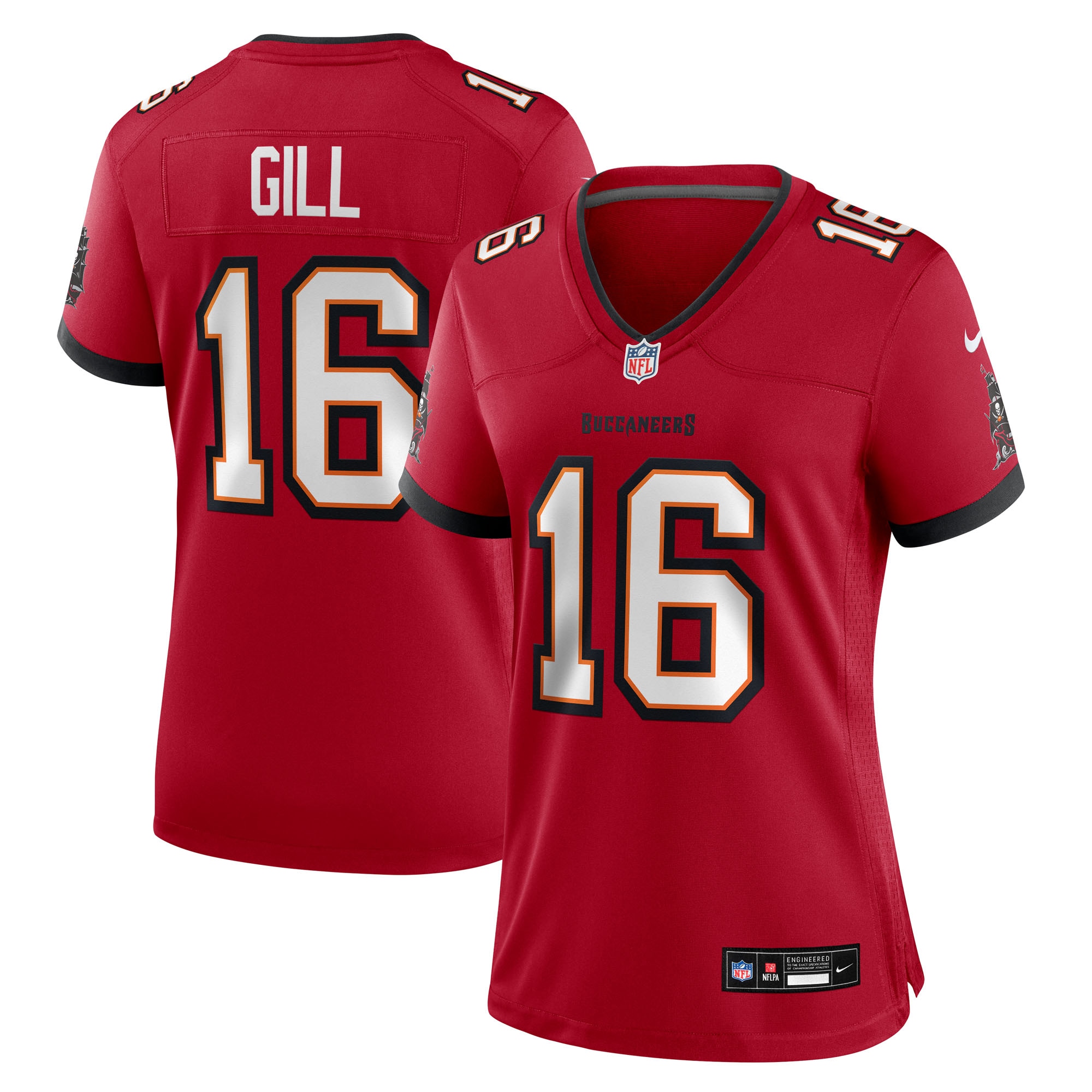 Tampa Bay Buccaneers Trenton Gill Red Team Game NFL Jersey Women's
