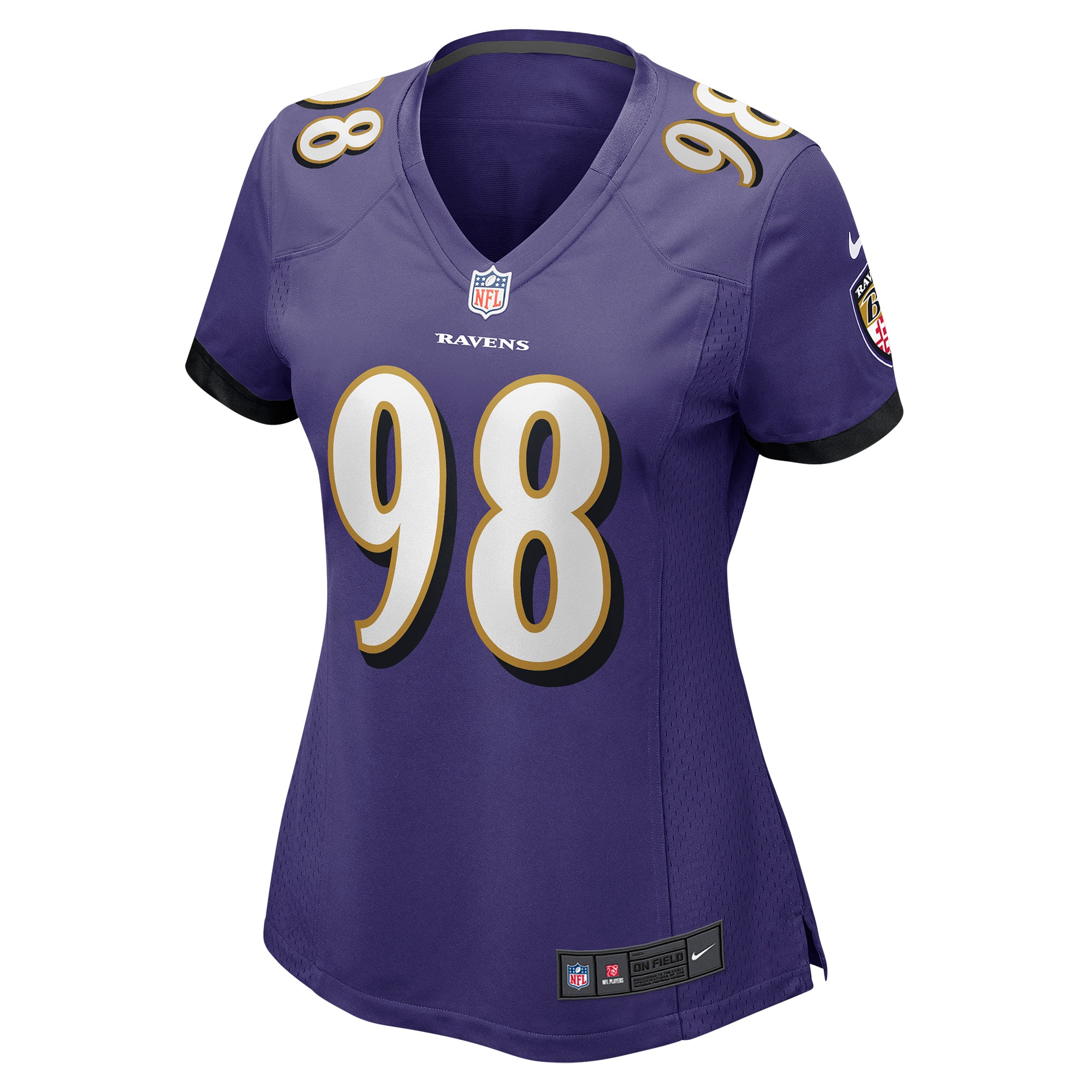 Baltimore Ravens Travis Jones Purple Player Game NFL Jersey Women's