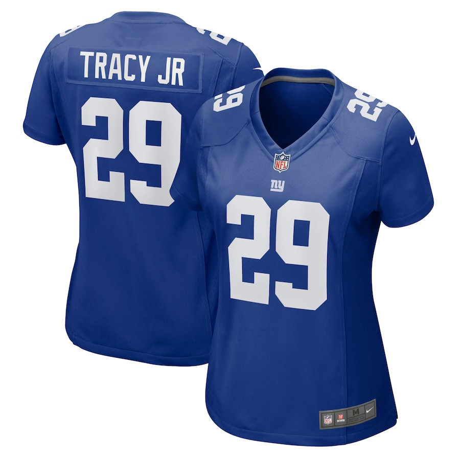 Tyrone Tracy Jr. 29 New York Giants Game Royal NFL Jersey Women's