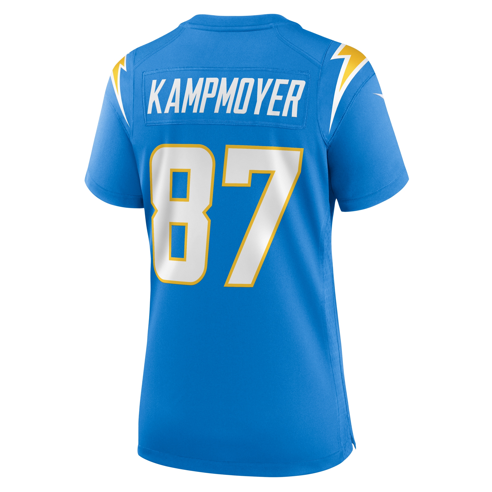 Los Angeles Chargers Hunter Kampmoyer Powder Blue Game Player NFL Jersey Women's
