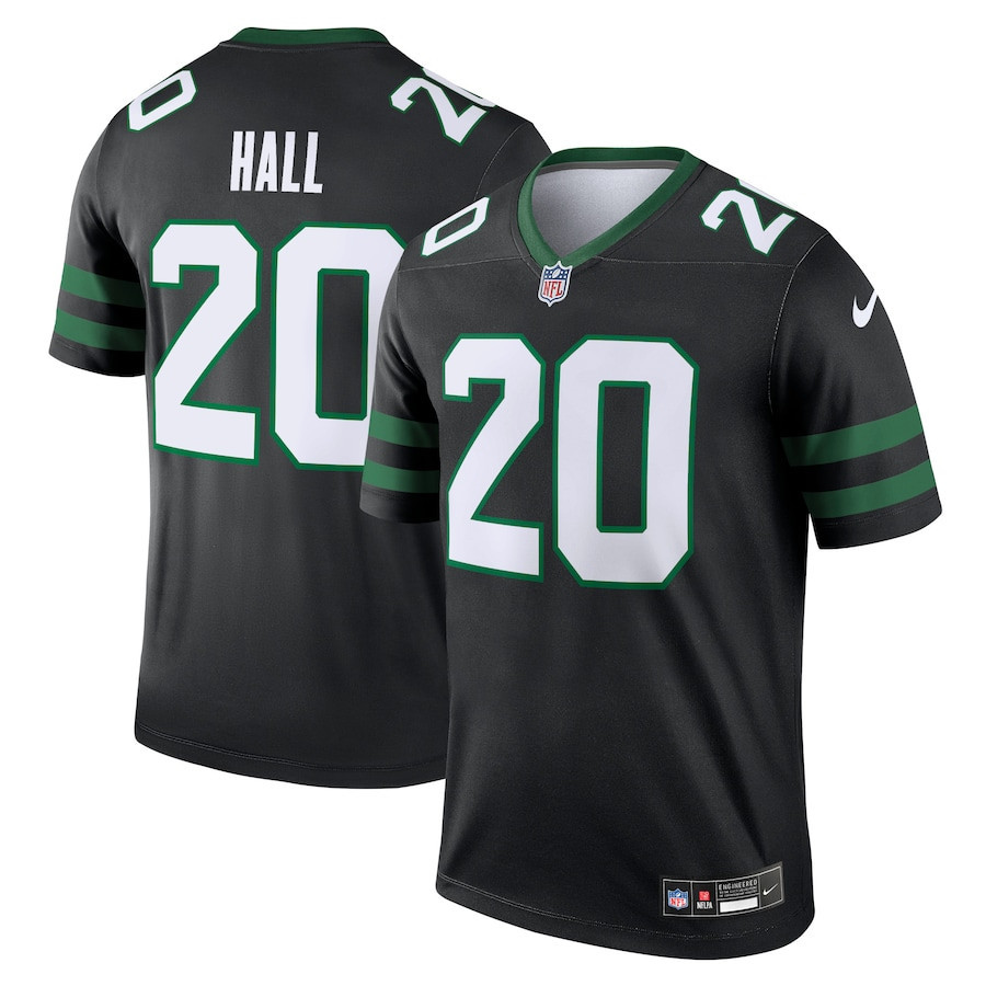 Breece Hall 20 New York Jets Alternate Legend Legacy Black NFL Jersey Men's