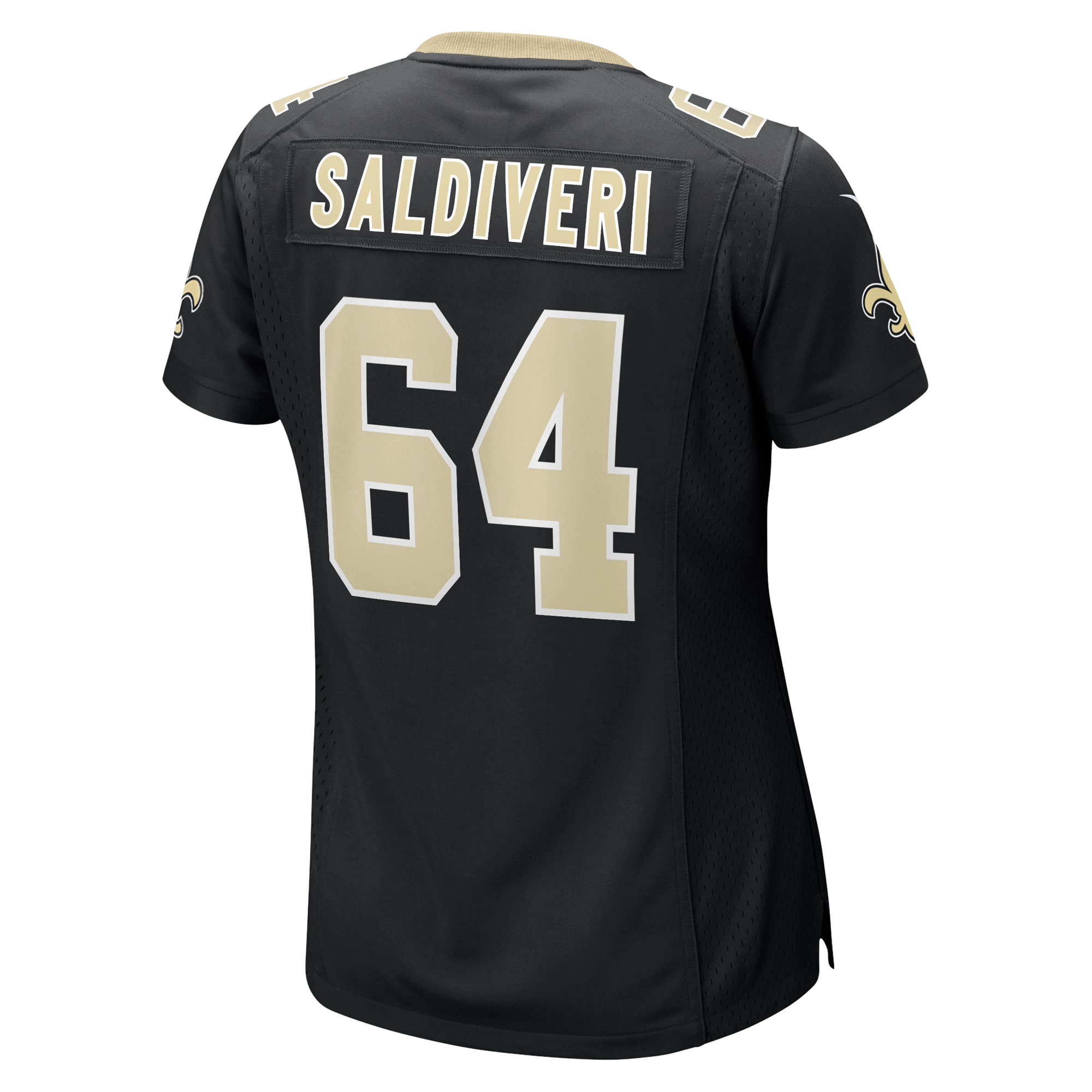 New Orleans Saints Nick Saldiveri Black Team Game NFL Jersey Women's