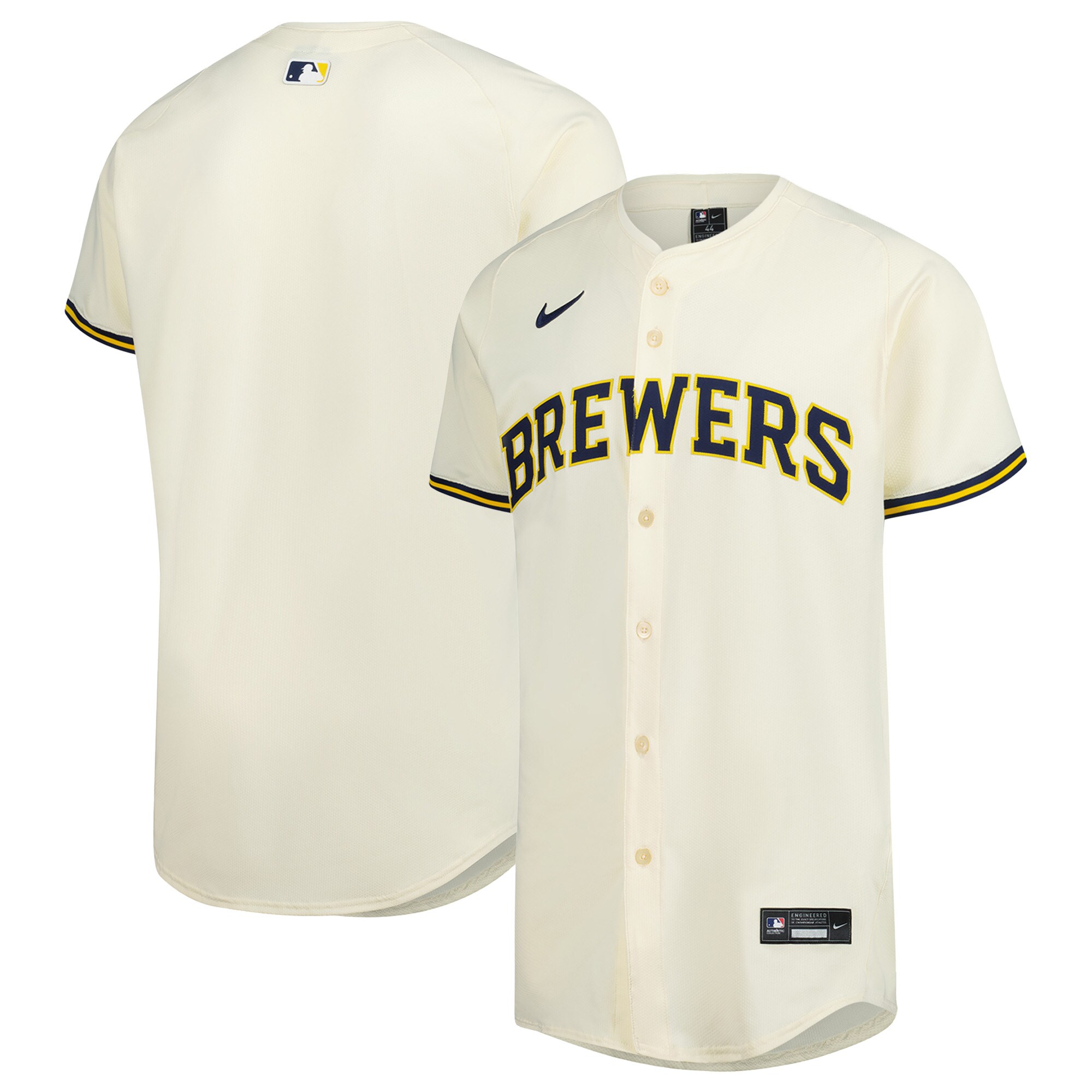 Milwaukee Brewers Cream Home Elite MLB Jersey Men's