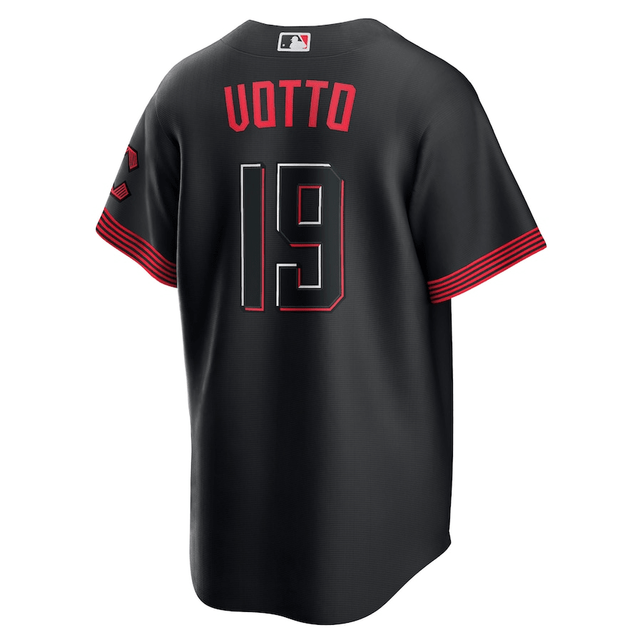 Joey Votto 19 Cincinnati Reds 2023 City Connect Black MLB Jersey Men's