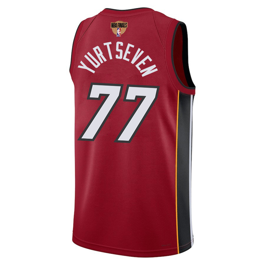 ?mer Yurtseven 77 Miami Heat Final Champions 2023 Swingman Red NBA Jersey Men's