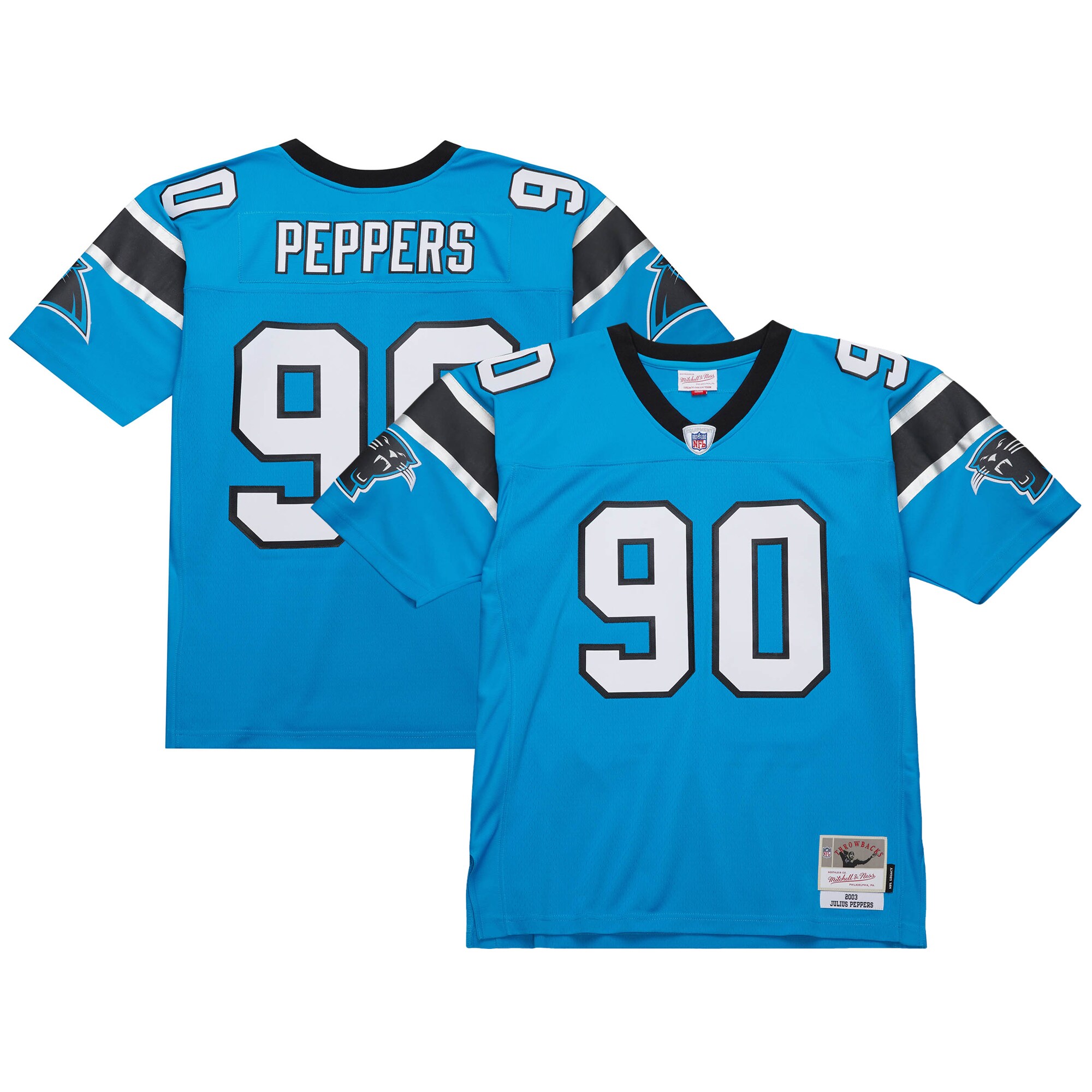 Carolina Panthers Julius Peppers Mitchell Ness Blue Legacy NFL Jersey Men's