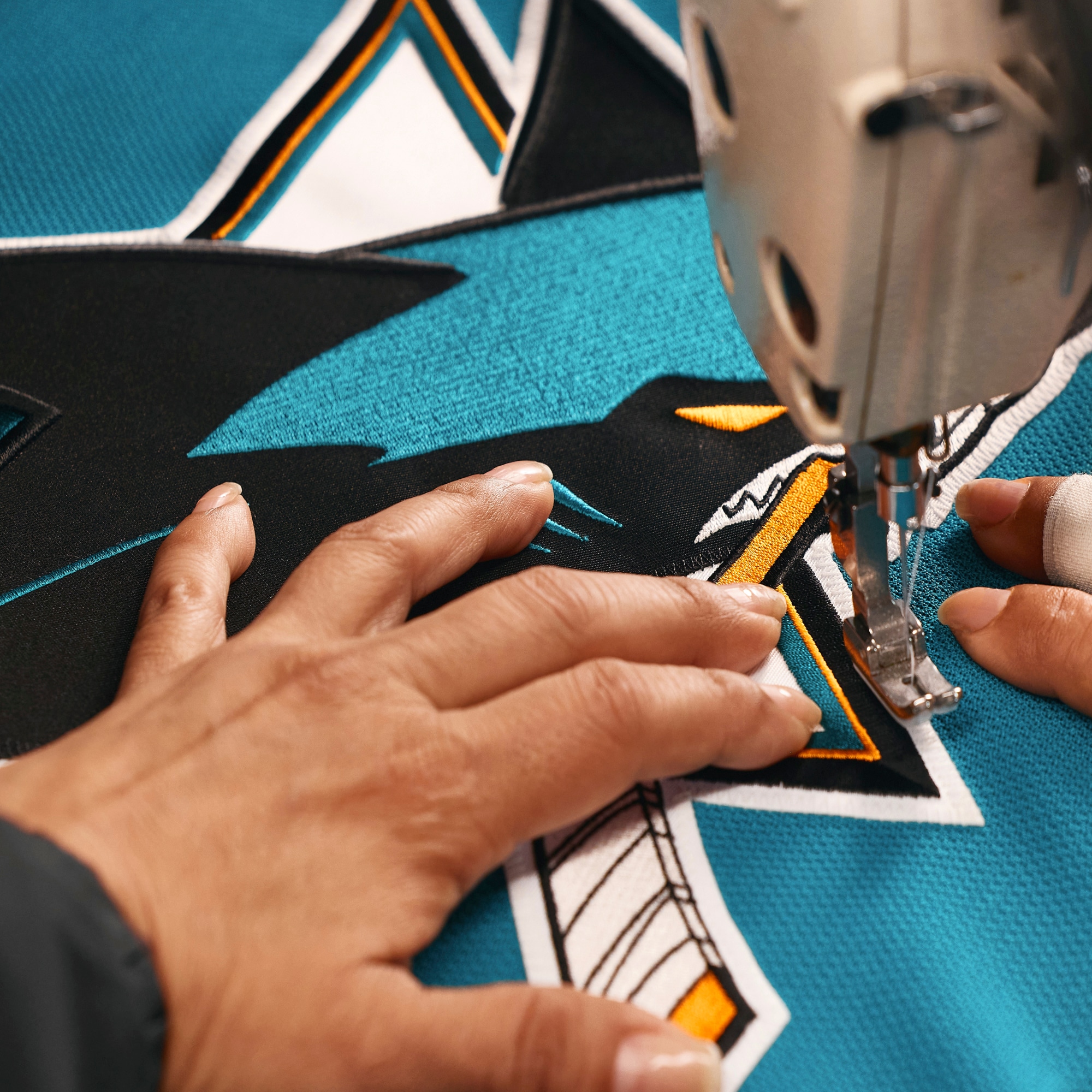 San Jose Sharks Teal Home Pro Custom NHL Jersey Men's