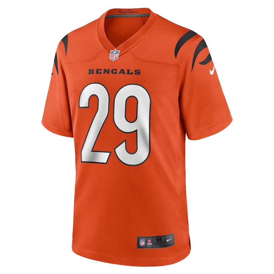 Cam Taylor-Britt 29 Cincinnati Bengals Alternate Game Orange NFL Jersey Men's