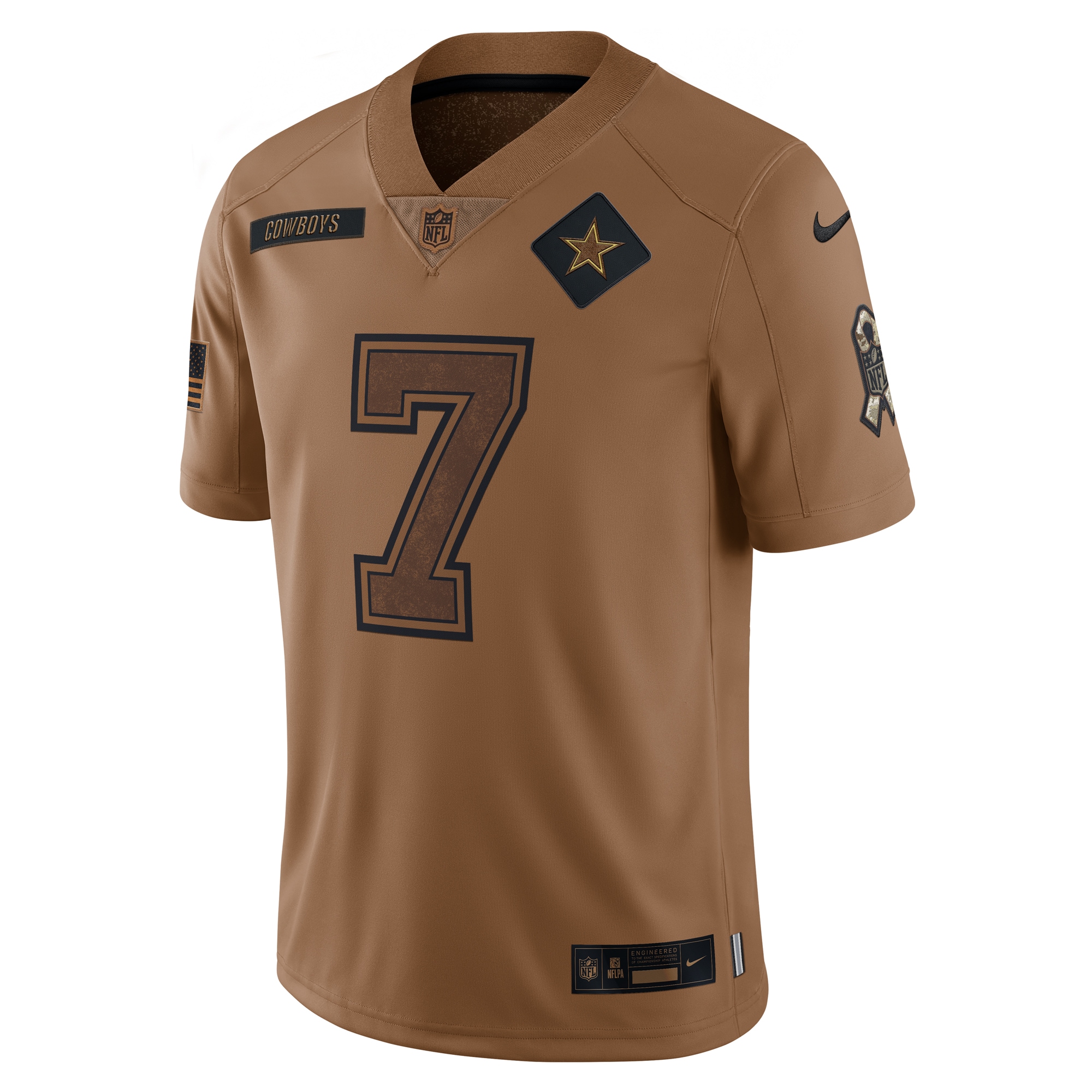 Dallas Cowboys Trevon Diggs Brown Salute To Service Limited NFL Jersey Men's