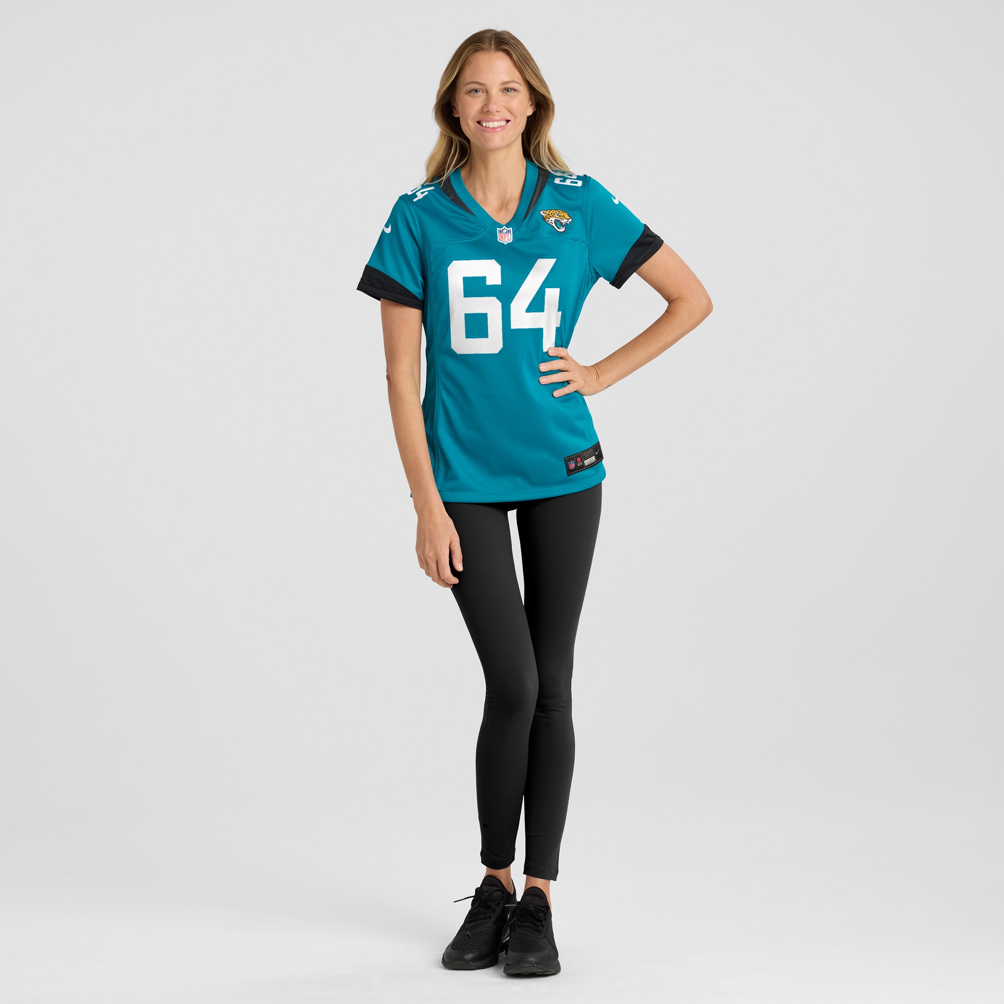 Jacksonville Jaguars Coy Cronk Teal Game Player NFL Jersey Women's
