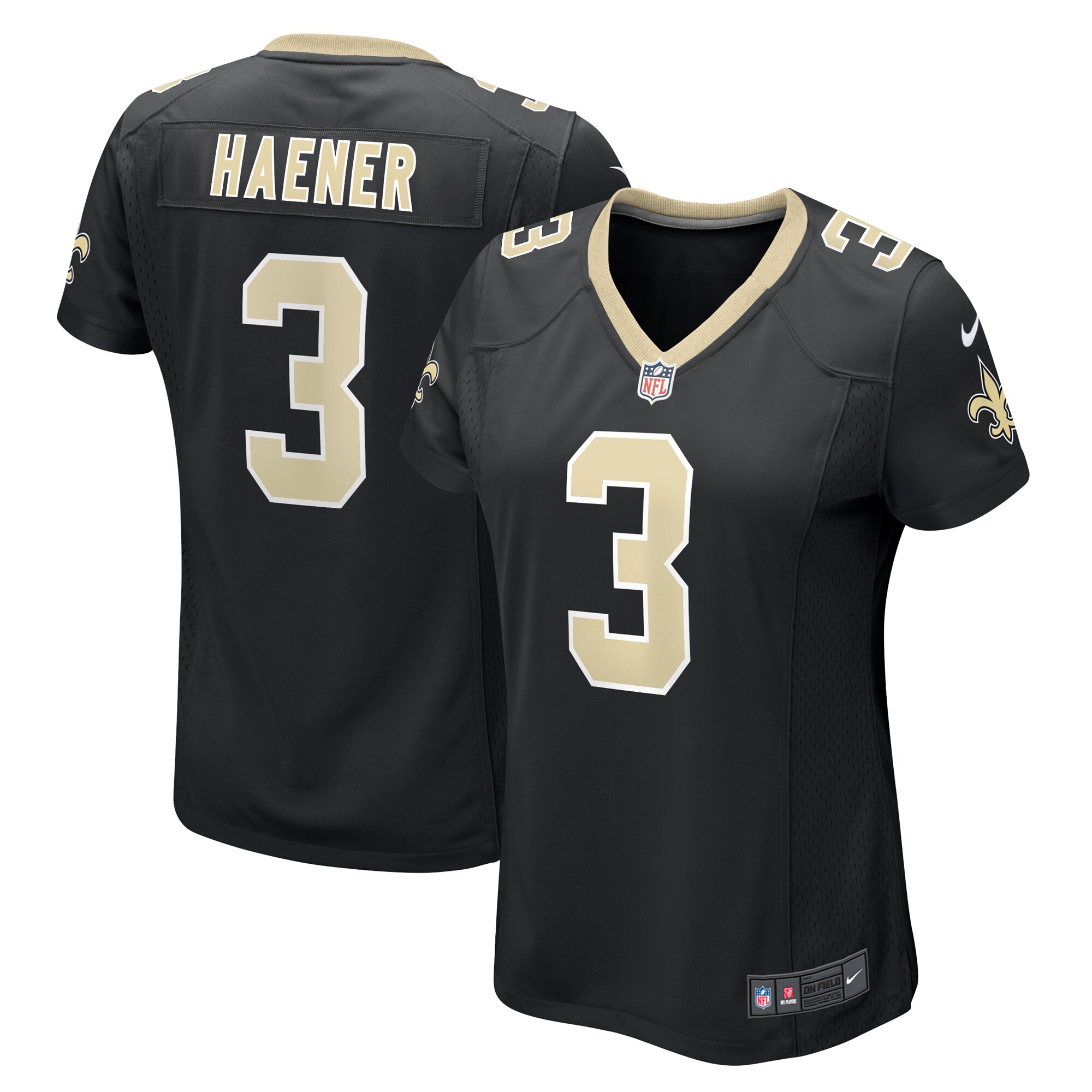 Jake Haener New Orleans Saints Nike Women's Team Game Jersey - Black