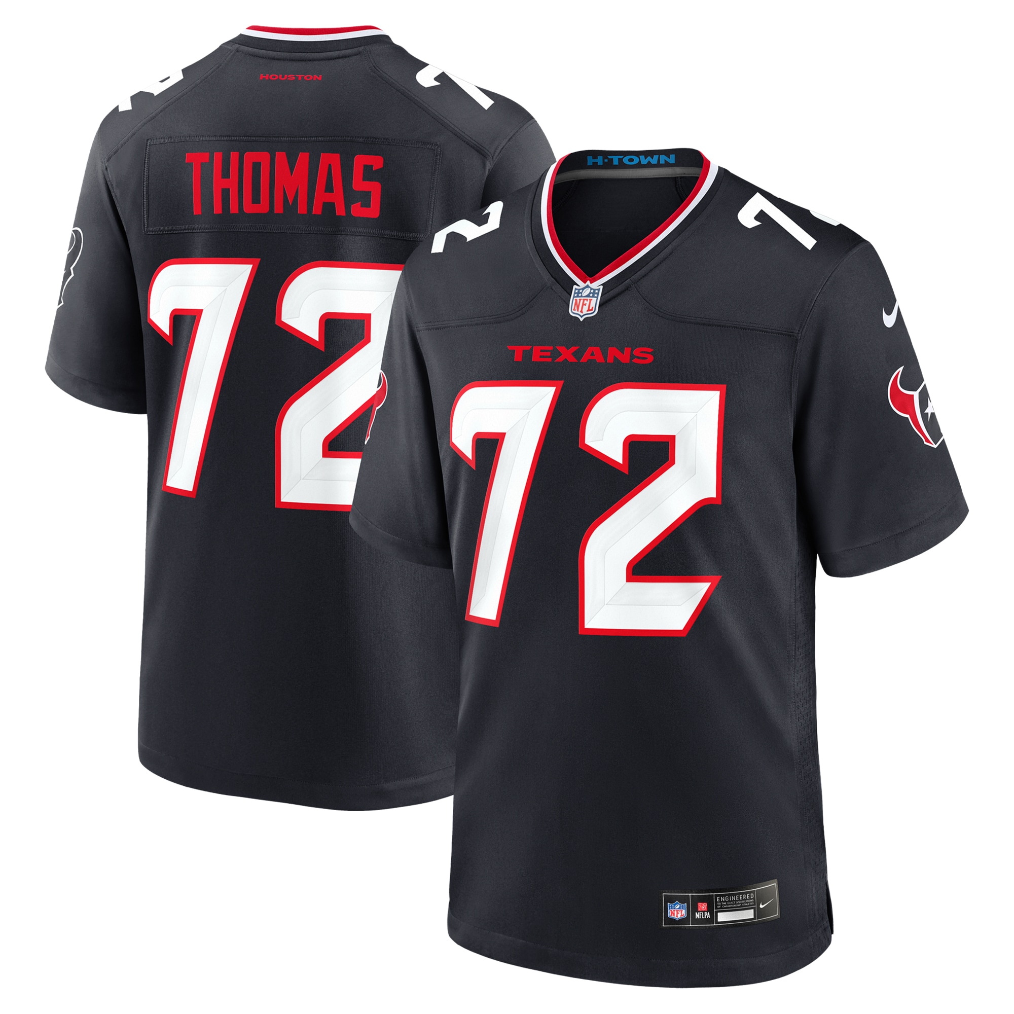 Houston Texans Jaylon Thomas Navy Team Game NFL Jersey Men's