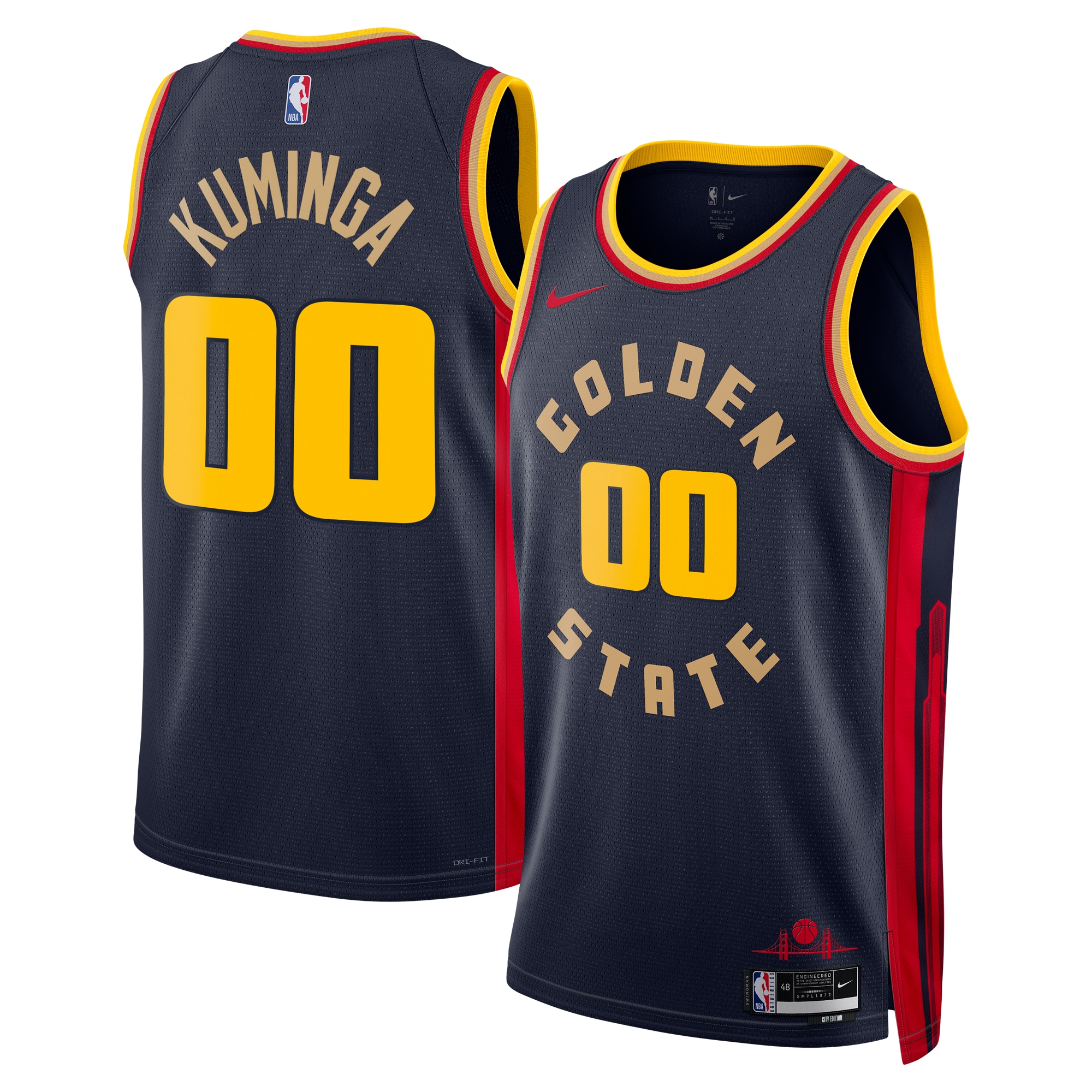 Golden State Warriors City Edition Swingman 2024 Navy Jonathan Kuming Unisex NBA Jersey Unisex