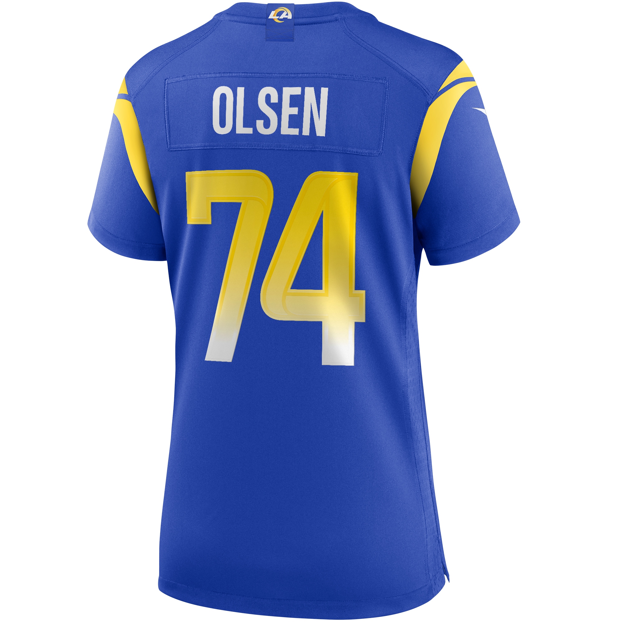 Los Angeles Rams Merlin Olsen Royal Game Retired Player NFL Jersey Women's