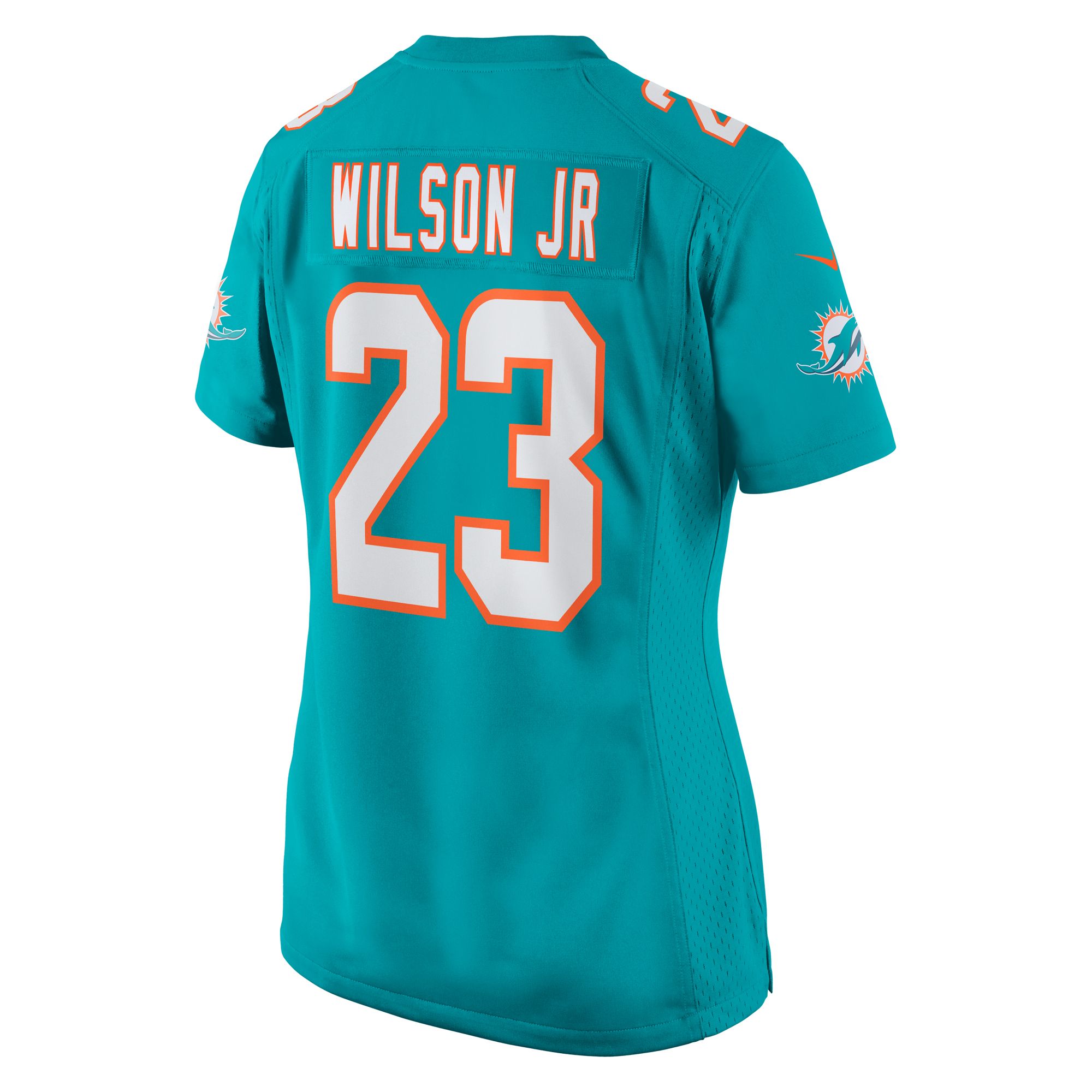 Miami Dolphins Jeff Wilson Jr. Aqua Game Player NFL Jersey Women's