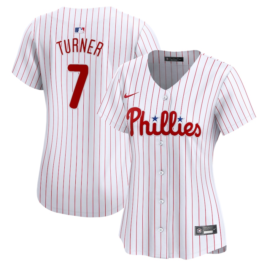 Trea Turner Philadelphia Phillies Women's Home Limited Player Jersey White