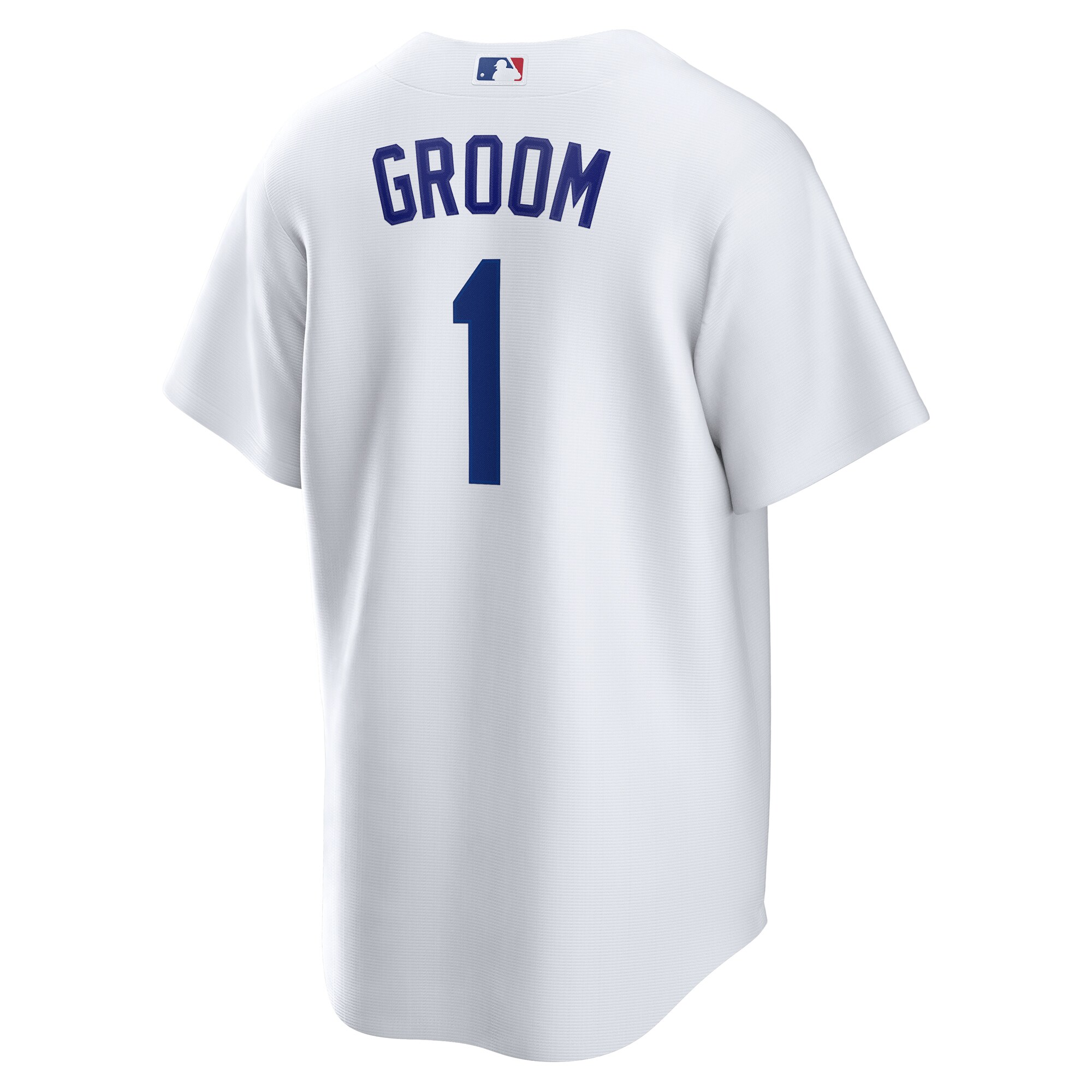 Los Angeles Dodgers White #1 Groom Home MLB Jersey Men's