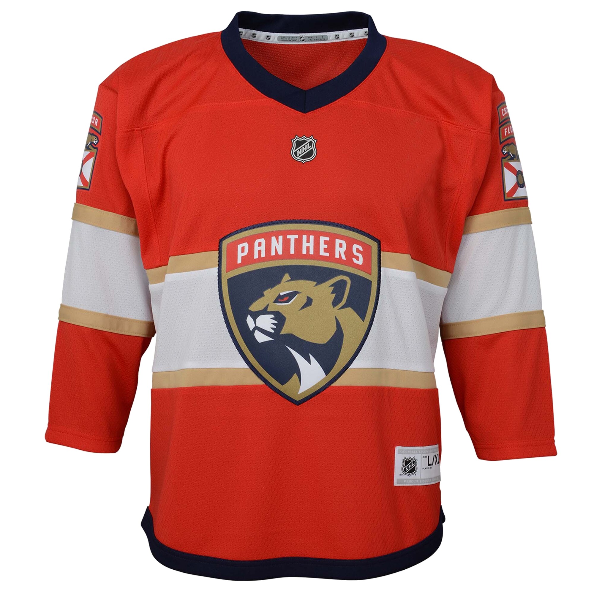 Florida Panthers Red Home Blank NHL Jersey Youth