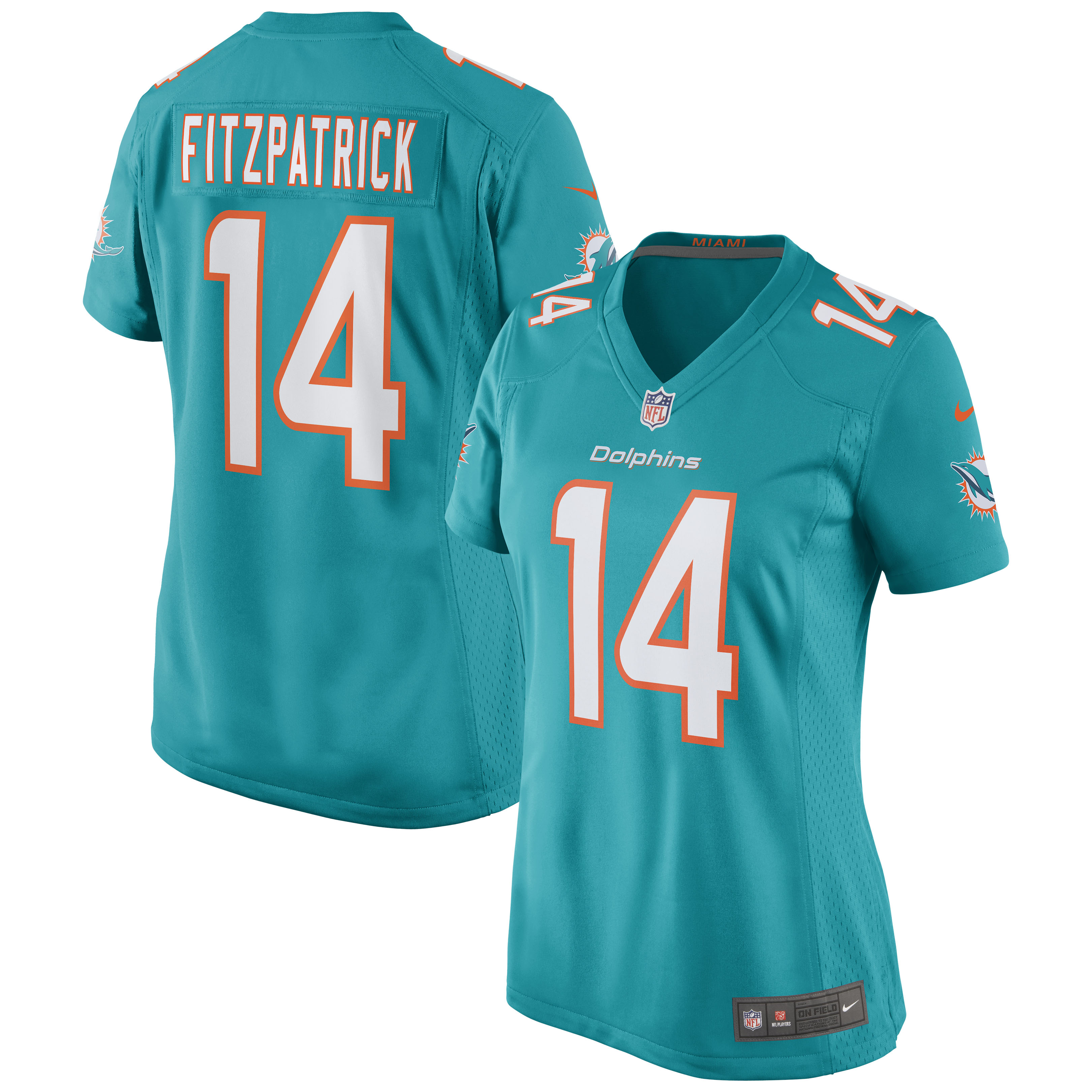 Miami Dolphins Ryan Fitzpatrick Aqua Game NFL Jersey Women's