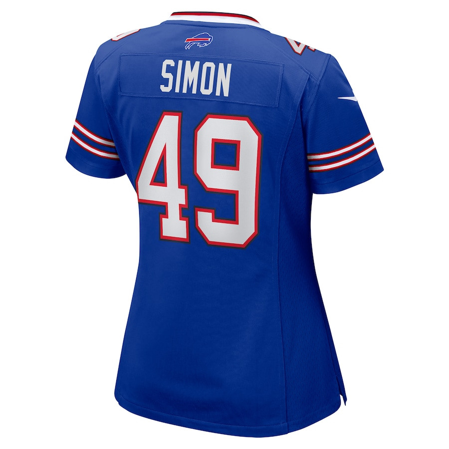 Shayne Simon 49 Buffalo Bills Game Royal NFL Jersey Women's