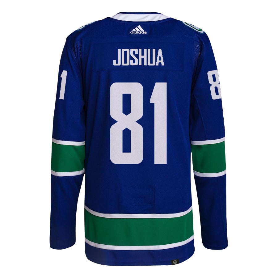 Dakota Joshua 81 Vancouver Canucks 2024 Playoffs Patch Home Blue NHL Jersey Men's